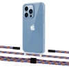 Чехол Upex Crossbody Protection Case для iPhone 13 Pro Max Crystal with Twine Blue Sunset and Fausset Matte Black (UP83677)