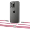 Чехол Upex Crossbody Protection Case для iPhone 13 Pro Crystal with Twine Coral and Fausset Silver (UP83633)