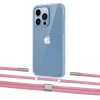 Чохол Upex Crossbody Protection Case для iPhone 13 Pro Max Crystal with Twine Coral and Fausset Silver (UP83684)