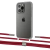 Чехол Upex Crossbody Protection Case для iPhone 13 Pro Max Crystal with Twine Red and Fausset Silver (UP83685)