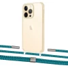 Чехол Upex Crossbody Protection Case для iPhone 13 Pro Max Crystal with Twine Cyan and Fausset Silver (UP83692)