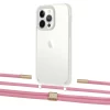 Чехол Upex Crossbody Protection Case для iPhone 13 Pro Max Crystal with Twine Coral and Fausset Gold (UP83701)
