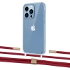 Чохол Upex Crossbody Protection Case для iPhone 13 Pro Max Crystal with Twine Red and Fausset Gold (UP83702)