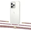 Чохол Upex Crossbody Protection Case для iPhone 13 Pro Crystal with Twine Mulberry and Fausset Gold (UP83657)