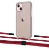 Чехол Upex Crossbody Protection Case для iPhone 13 Dark with Twine Red and Fausset Matte Black (UP84337)