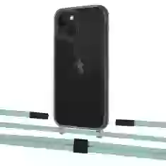 Чехол Upex Crossbody Protection Case для iPhone 13 mini Dark with Twine Pistachio and Fausset Matte Black (UP84493)