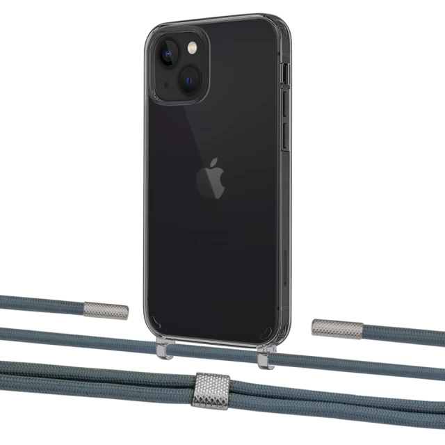 Чехол Upex Crossbody Protection Case для iPhone 13 mini Dark with Twine Cactus and Fausset Silver (UP84504)
