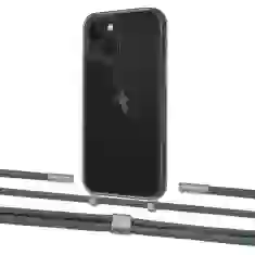Чехол Upex Crossbody Protection Case для iPhone 13 mini Dark with Twine Cactus and Fausset Silver (UP84504)