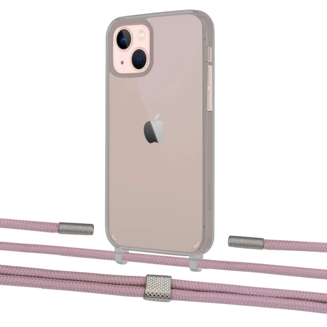 Чехол Upex Crossbody Protection Case для iPhone 13 mini Dark with Twine Rose Gold and Fausset Silver (UP84505)