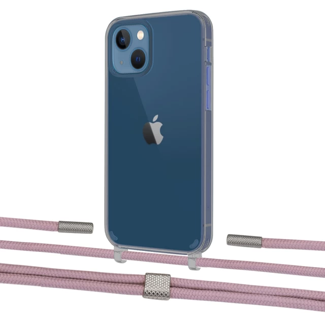 Чохол Upex Crossbody Protection Case для iPhone 13 Dark with Twine Rose Gold and Fausset Silver (UP84352)