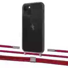 Чохол Upex Crossbody Protection Case для iPhone 13 mini Dark with Twine Red and Fausset Silver (UP84507)