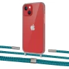 Чехол Upex Crossbody Protection Case для iPhone 13 Dark with Twine Cyan and Fausset Silver (UP84361)