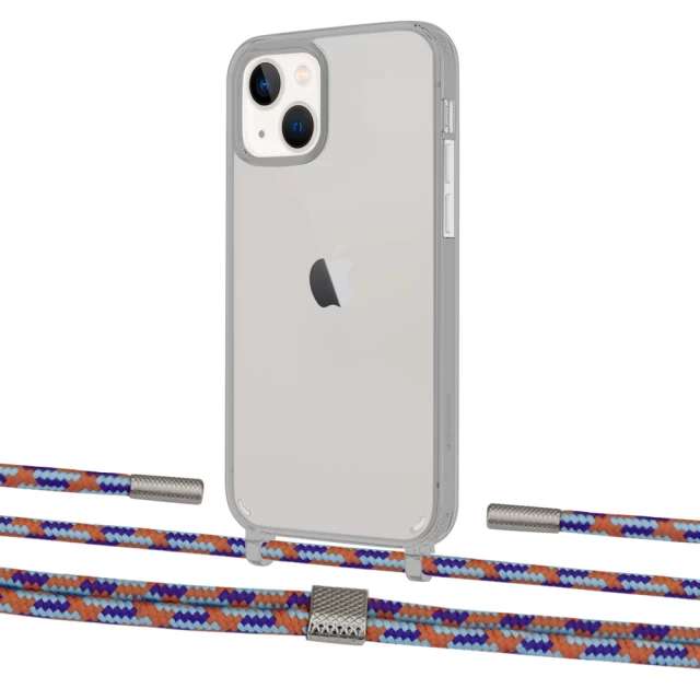 Чехол Upex Crossbody Protection Case для iPhone 13 mini Dark with Twine Blue Sunset and Fausset Silver (UP84516)