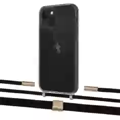 Чехол Upex Crossbody Protection Case для iPhone 13 mini Dark with Twine Black  and Fausset Gold (UP84520)