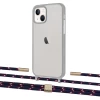 Чохол Upex Crossbody Protection Case для iPhone 13 mini Dark with Twine Blue Marine and Fausset Gold (UP84535)