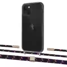 Чехол Upex Crossbody Protection Case для iPhone 13 mini Dark with Twine Blue Marine and Fausset Gold (UP84535)