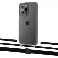 Чехол Upex Crossbody Protection Case для iPhone 13 Pro Dark with Twine Black  and Fausset Matte Black (UP84384)