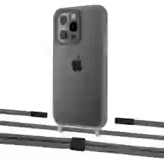Чехол Upex Crossbody Protection Case для iPhone 13 Pro Dark with Twine Cactus and Fausset Matte Black (UP84385)