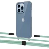 Чехол Upex Crossbody Protection Case для iPhone 13 Pro Dark with Twine Pistachio and Fausset Matte Black (UP84391)