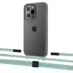 Чехол Upex Crossbody Protection Case для iPhone 13 Pro Max Dark with Twine Pistachio and Fausset Matte Black (UP84442)