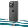 Чехол Upex Crossbody Protection Case для iPhone 13 Pro Max Dark with Twine Cyan and Fausset Silver (UP84463)