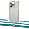 Чохол Upex Crossbody Protection Case для iPhone 13 Pro Max Dark with Twine Cyan and Fausset Silver (UP84463)