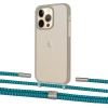 Чохол Upex Crossbody Protection Case для iPhone 13 Pro Max Dark with Twine Cyan and Fausset Silver (UP84463)