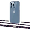 Чехол Upex Crossbody Protection Case для iPhone 13 Pro Dark with Twine Blue Marine and Fausset Silver (UP84416)
