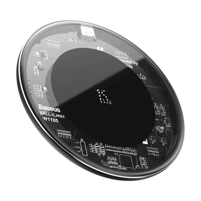Беспроводное зарядное устройство Baseus Simple 15W Transparent (WXJK-BA02)