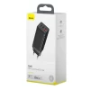 Сетевое зарядное устройство Baseus Travel QC 65W 2xUSB-C | USB-A Black (CCGAN-B01)