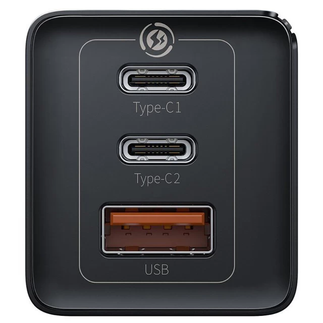 Сетевое зарядное устройство Baseus GaN2 Pro QC 65W 2xUSB-C | USB-A Black (CCGAN2P-B01)