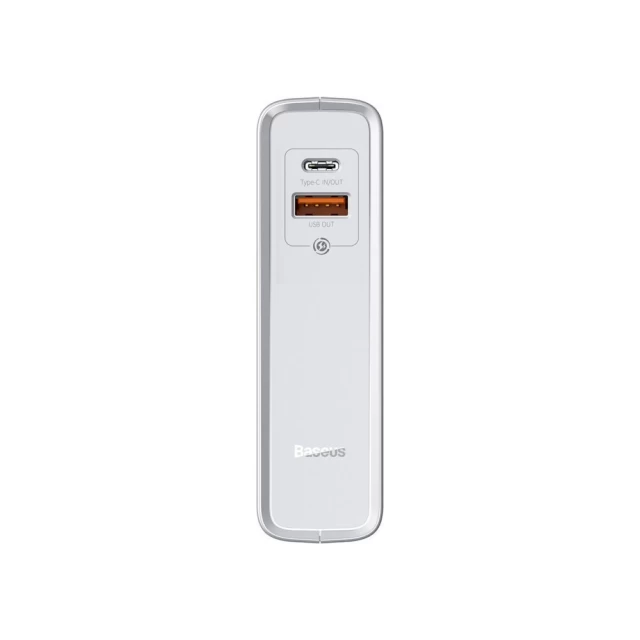 Гібридний зарядний пристрій Baseus Power Station 2-in-1 10000mAh 45W USB-C | USB-A with USB-C to USB-C Cable 1m White (PPNLD-C02)