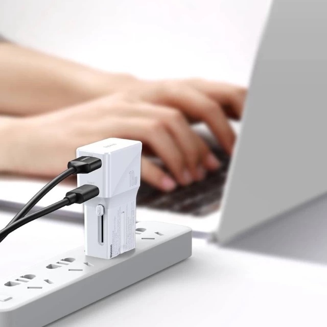Сетевое зарядное устройство Baseus Universal Conversion Plug 18W USB-C | USB-A White (CCTY-02)