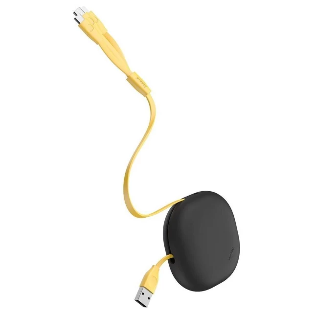 Кабель Baseus Lets Go Little Reunion One-Way Stretchable 3-in-1 USB-A to USB-C/Lightning/Micro-USB 0.85m Yellow (CAMLT-TYGY)