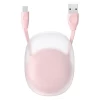 Кабель Baseus Lets Go Little Reunion One-Way Stretchable USB-A to USB-C 1m Pink (CATRN-24)