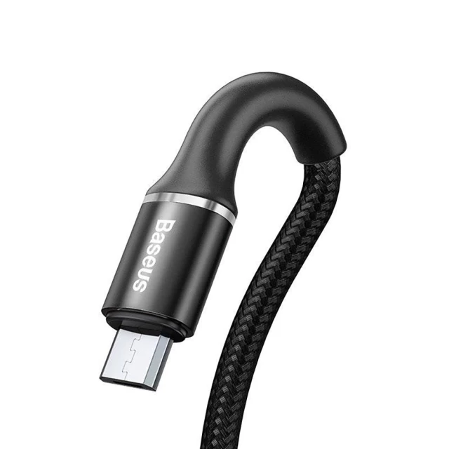 Кабель Baseus Halo Data USB-A to Micro-USB 1m Black (CAMGH-B01)