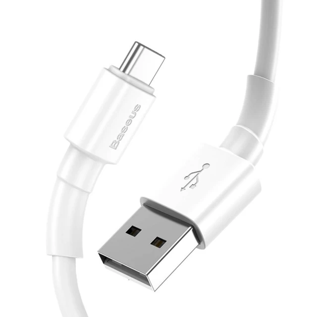 Кабель Baseus Mini USB-A to USB-C 1m White (CATSW-02)