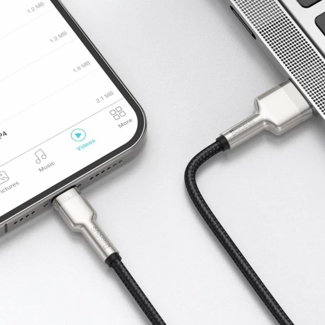 Кабель Baseus Cafule Metal USB-A to Lightning 1m Black (CALJK-A01)
