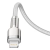 Кабель Baseus Cafule Metal PD USB-C to Lightning 2m White (CATLJK-B02)