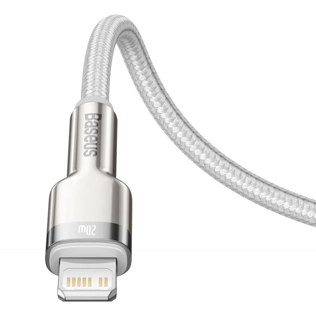 Кабель Baseus Cafule Metal PD USB-C to Lightning 2m White (CATLJK-B02)