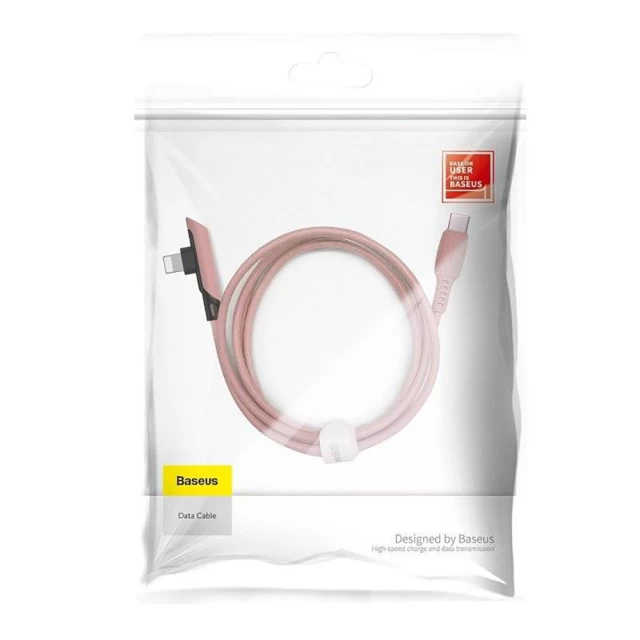 Кабель Baseus Colorful Elbow USB-C to Lightning 1.2m Pink (CATLDC-A04)