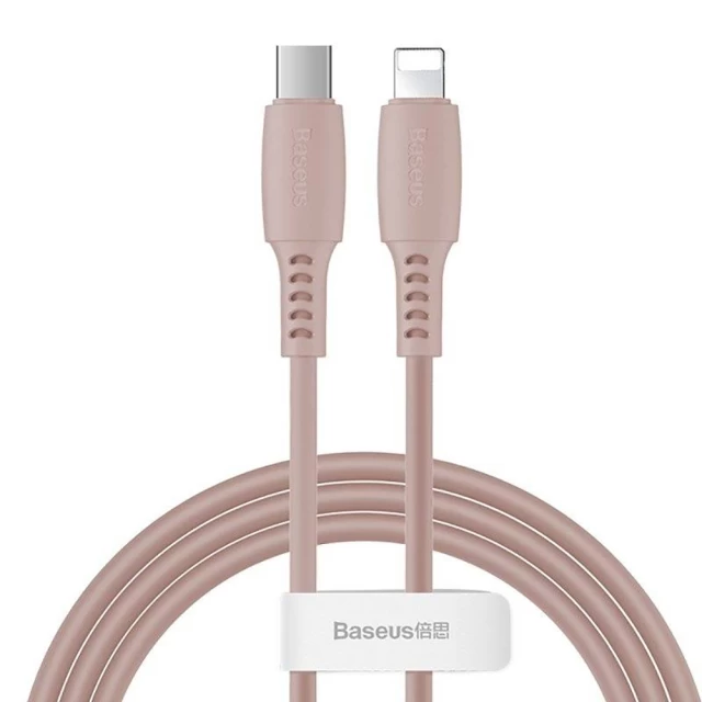 Кабель Baseus Colorful USB-C to Lightning 1.2m Pink (CATLDC-04)