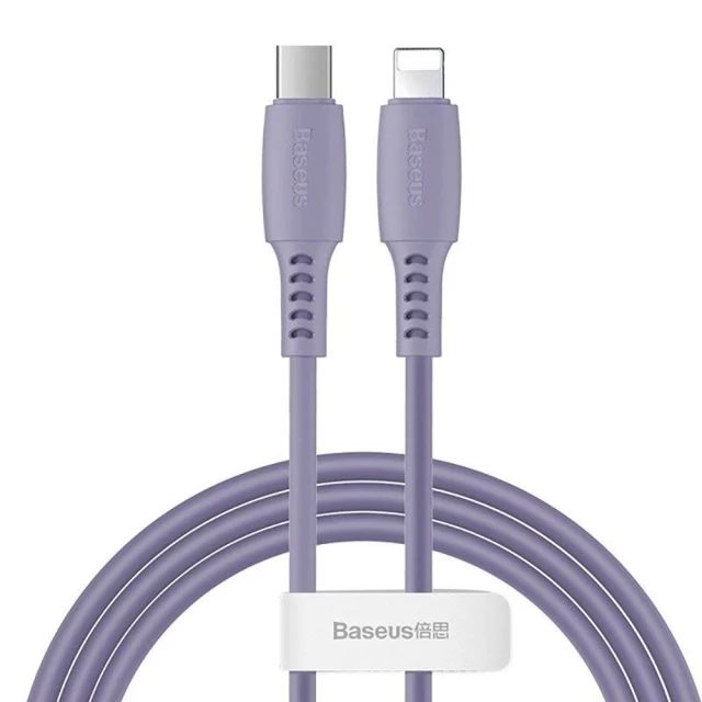 Кабель Baseus Colorful USB-C to Lightning 1.2m Purple (CATLDC-05)