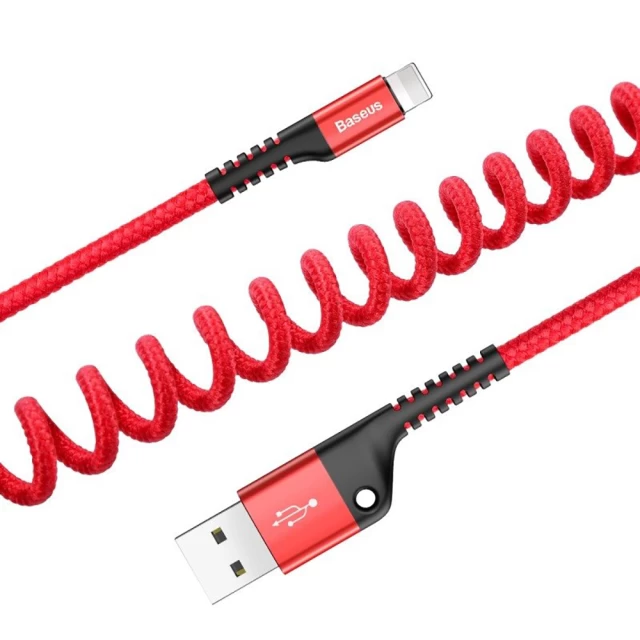 Кабель Baseus Fish Eye Spring Data USB-A to Lightning 1m Red (CALSR-09)