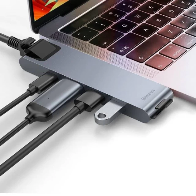 USB-хаб Baseus Thunderbolt 7-in-1 (CAHUB-L0G)