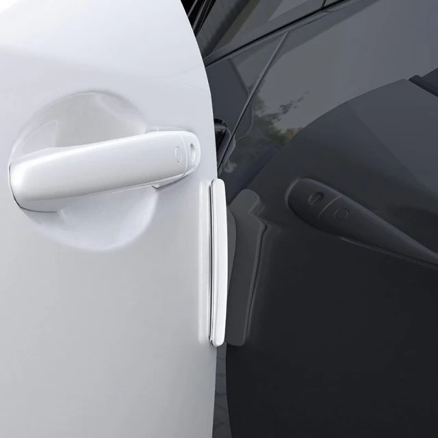Защитная накладка на автомобильные двери Baseus Streamlined Car Door Bumper Strip White (4Pack) (CRFZT-02)