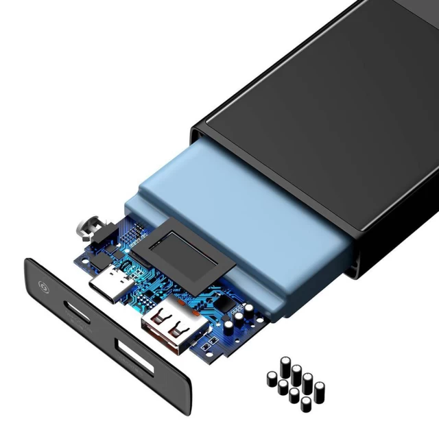 Портативное зарядное устройство Baseus Super Mini Digital Display 20000 mAh 22.5W with USB-C to USB-C Cable Black (PPMN-B01)