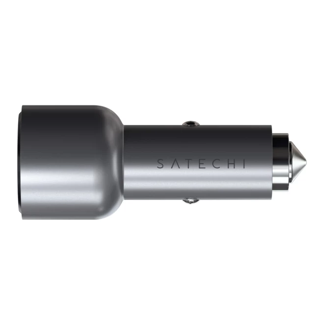 Автомобильное зарядное устройство Satechi 40W Dual USB-C PD Car Charger Space Grey (ST-U2C40CCM)