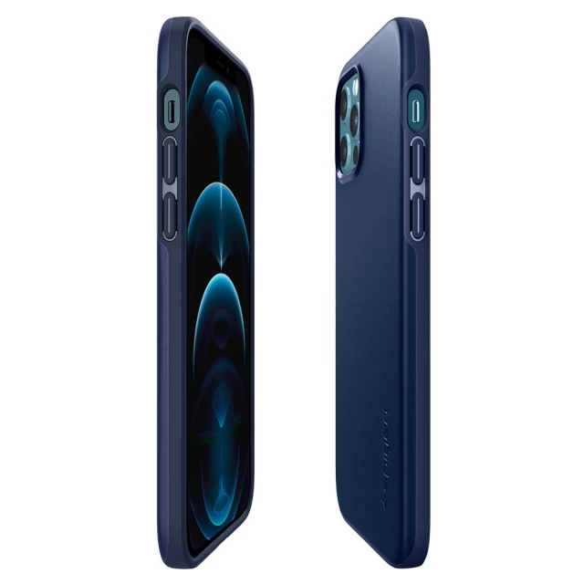 Чохол Spigen для iPhone 12 | 12 Pro Thin Fit Navy Blue (ACS02296)