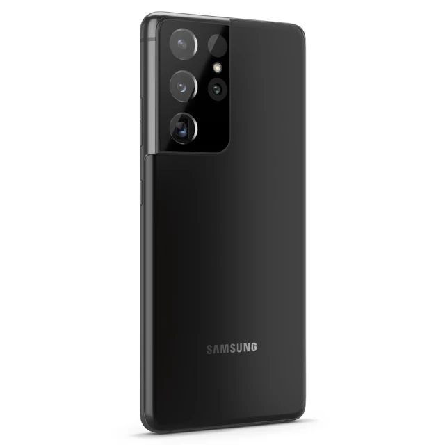 Захисне скло Spigen для камери Samsung Galaxy S21 Ultra Optik Black (2 Pack) (AGL02733)
